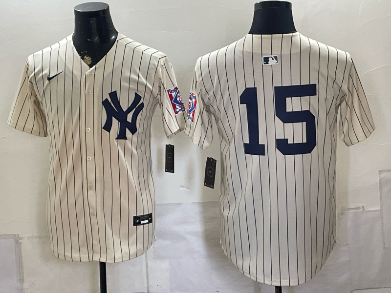 Men 2026 New York Yankees #15 white Nike MLB Jersey 0805->new york yankees->MLB Jersey